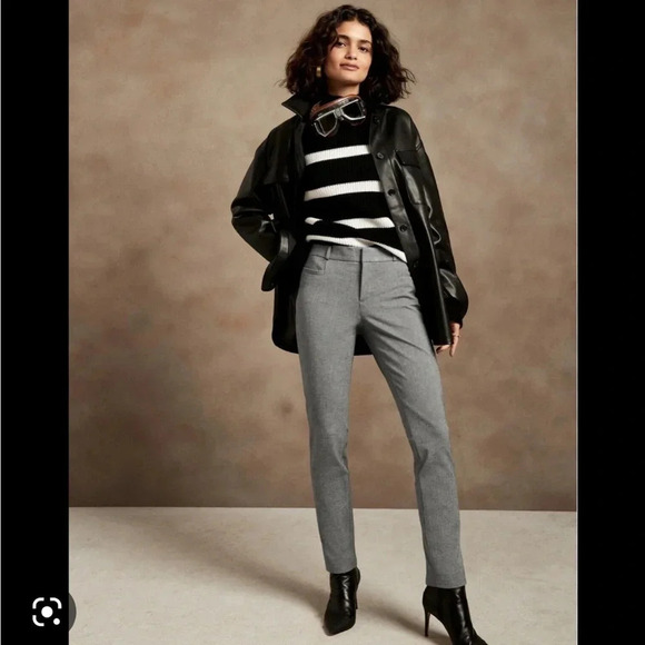 BANANA REPUBLIC SLOAN FIT CROPPED TROUSERS - Picture 1 of 6